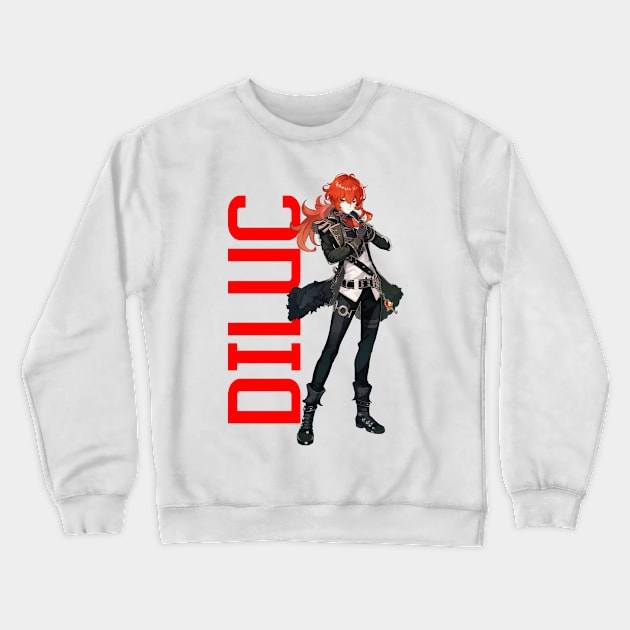 Diluc Crewneck Sweatshirt by Brianconnor